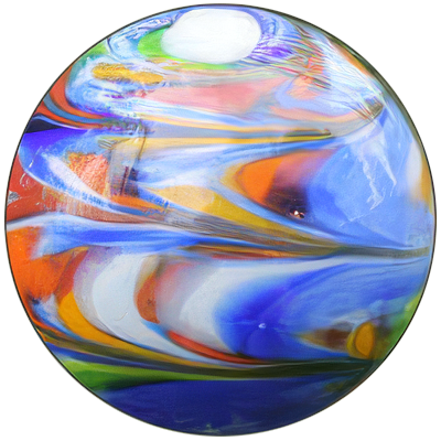 Rosenkugel "Glashütte" blau