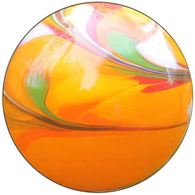 Rosenkugel "Glashütte" orange